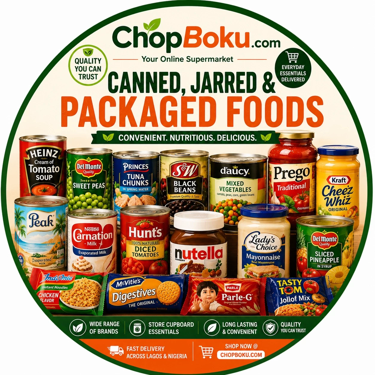 Canned, Jarred and Packages Foods