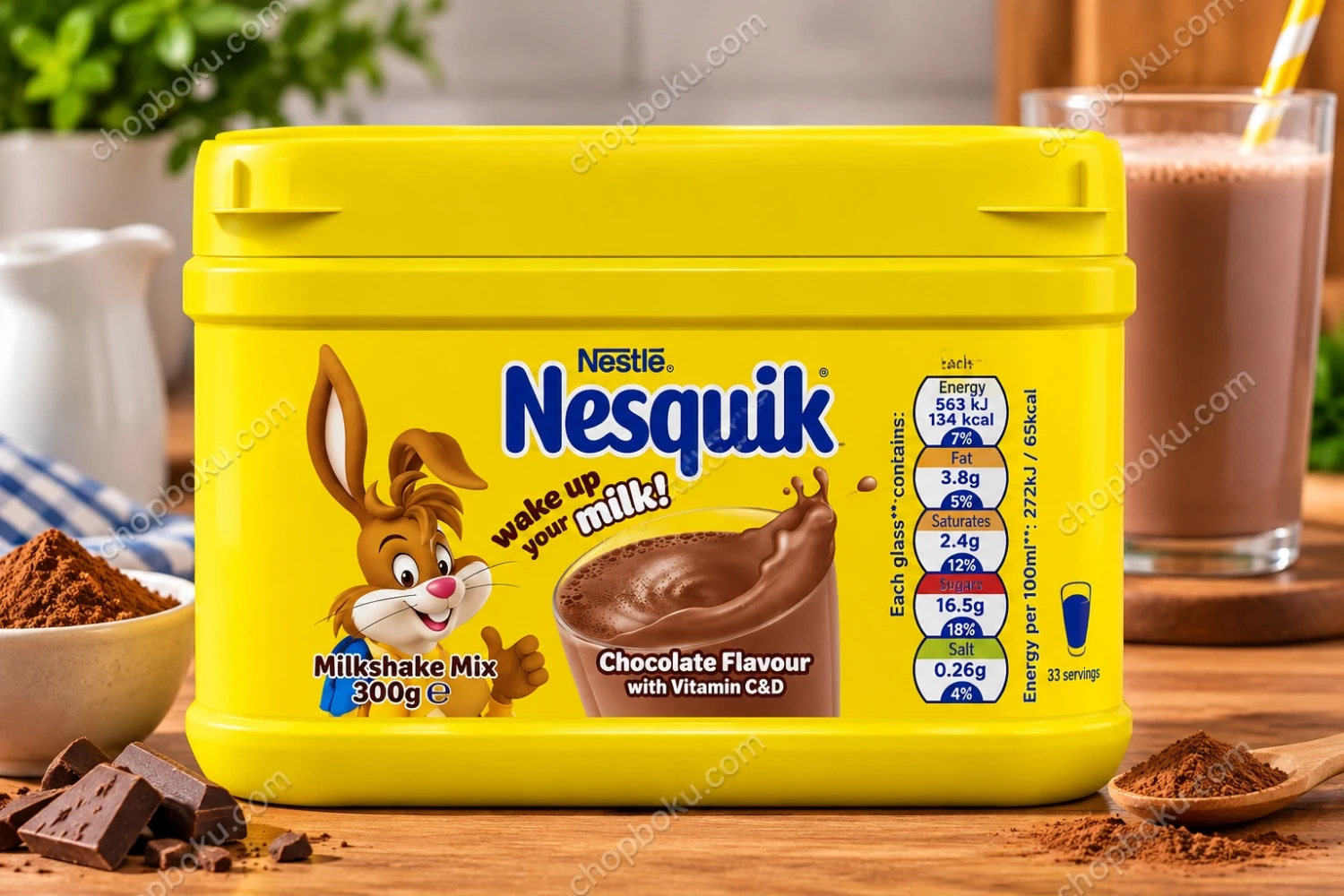 Nestlé NESQUIK Chocolate Milkshake Powder Tub 300g