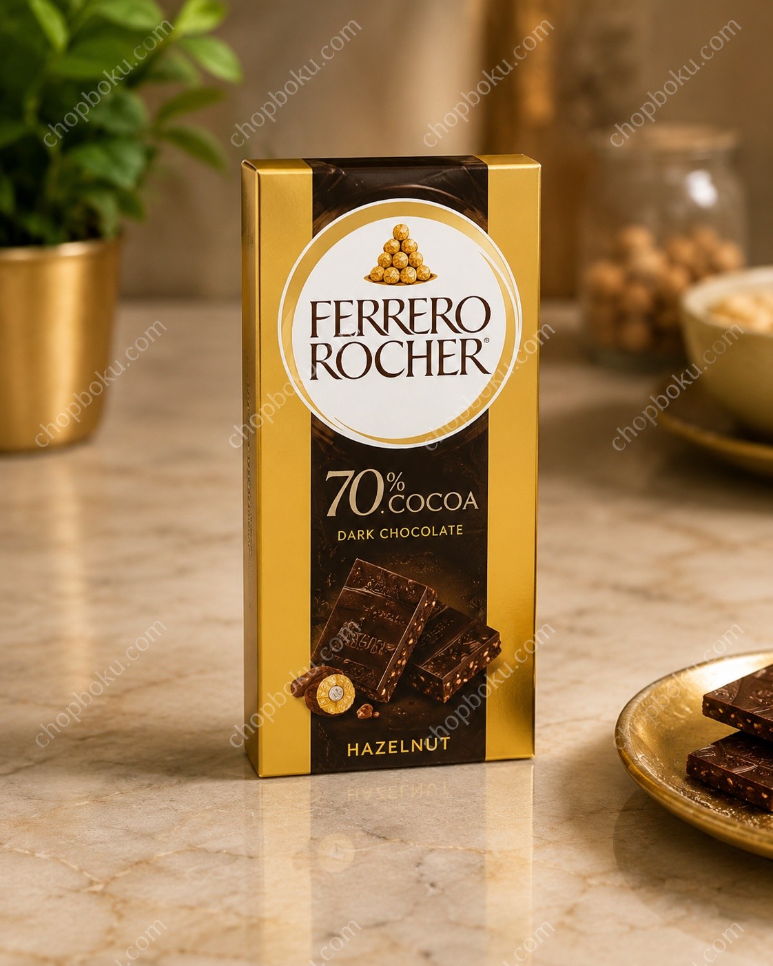 Ferrero Rocher Hazelnut Dark Chocolate 90g