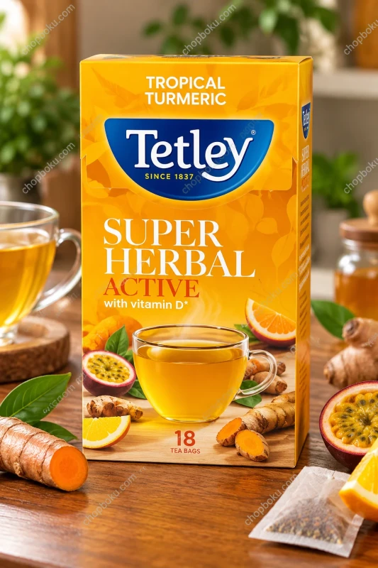 Tetley Super Herbal Tropical & Turmeric Tea 18 Bags