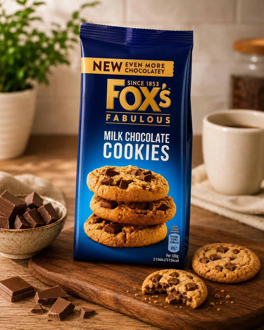 Fox's Milk Chocolate Cookies 180g – Premium British Chocolate Chip Cookies in Lagos Nigeria