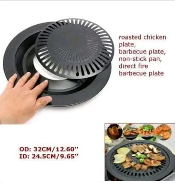 Stove Top Smokeless Stainless Steel Indoor BBQ Grill Set – Portable Charcoal Grill for Home, Kitchen & Camping | 1 Set Nigeria