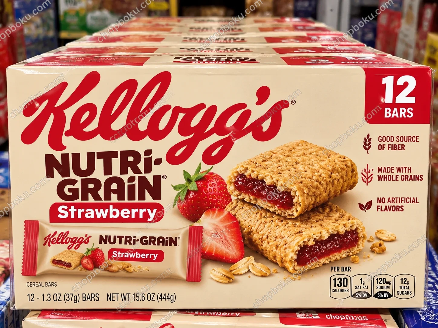 Kellogg's Nutri-Grain Strawberry Snack Bars 6 x 37g