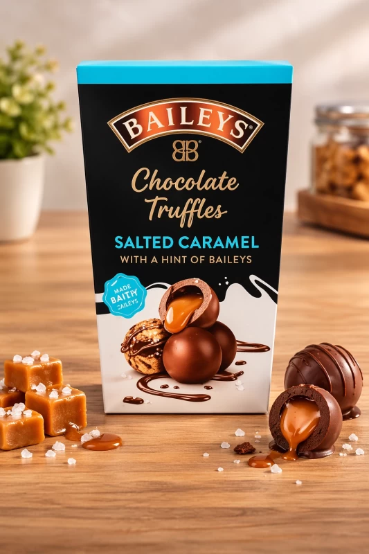 Baileys Salted Caramel Chocolate Truffles – Creamy Caramel Filled Luxury Truffles | Buy in Lagos, Abuja, Port Harcourt (Retail & Bulk Nigeria)