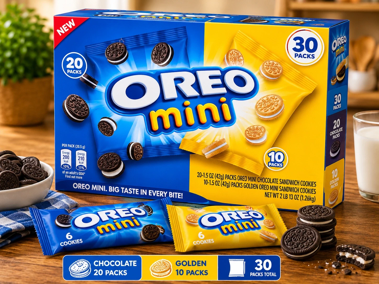 OREO Mini Cookies Multipack 30 Packs – Bite-Sized Chocolate Sandwich Cookies in Lagos Nigeria