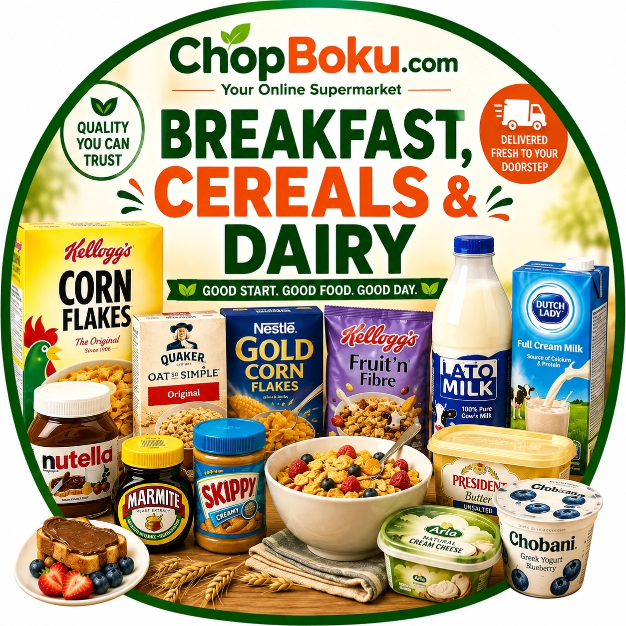 Breakfast, Cereals & Diary