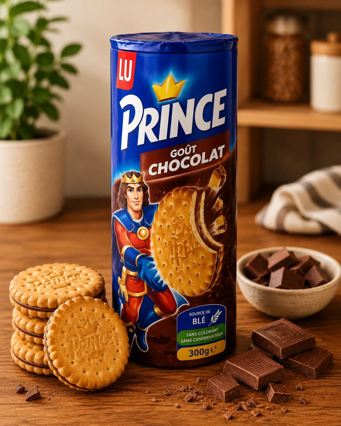 LU Prince Chocolate Sandwich Biscuits 300g – Chocolate Filled French Biscuits in Lagos Nigeria