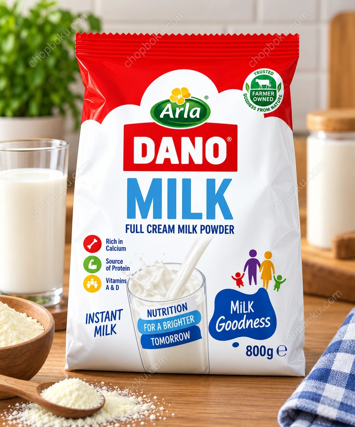 Dano Full Cream Milk Powder Sachet 800g