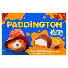 Munch Mallow Paddington Orange Teacakes – Marshmallow & Orange Chocolate Biscuit Snack | Buy in Lagos, Abuja & Port Harcourt Nigeria