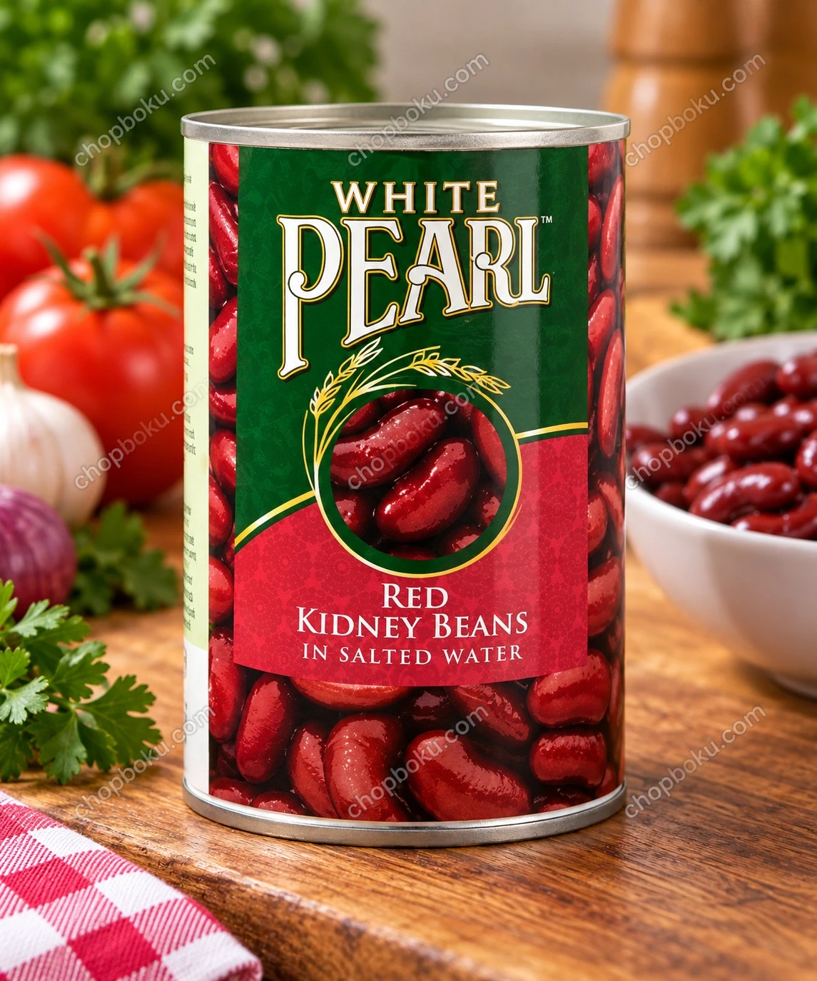 White Pearl Red Kidney Beans in Salted Water 400g
