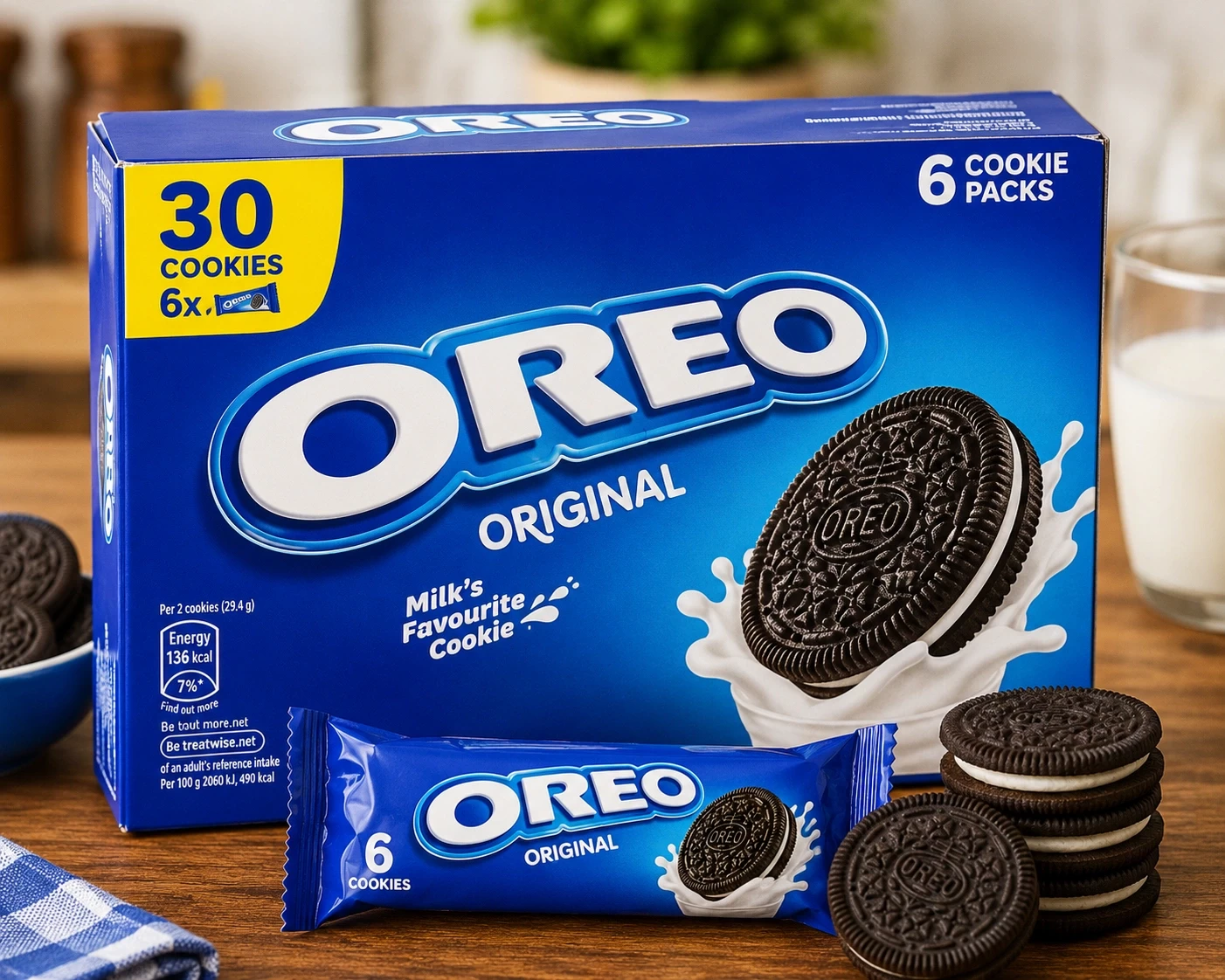 OREO Original Cookies Multipack – 30 Packs x 6 Cookies (68g) Chocolate Sandwich Biscuits in Lagos Nigeria
