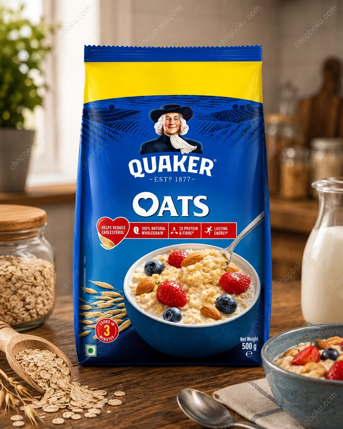 Quaker White Oats Sachet 385g