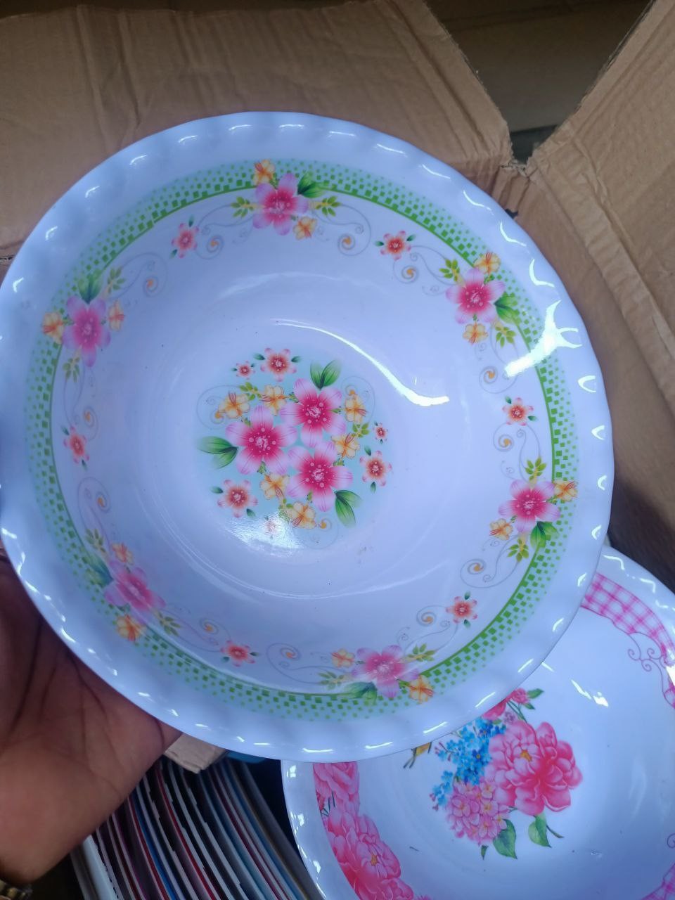 Melanine Flower Bowls-3pcs