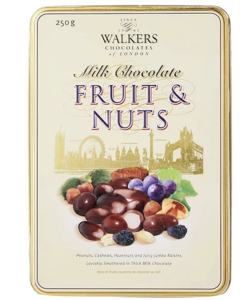 Walkers milk chocolate fruit and nuts