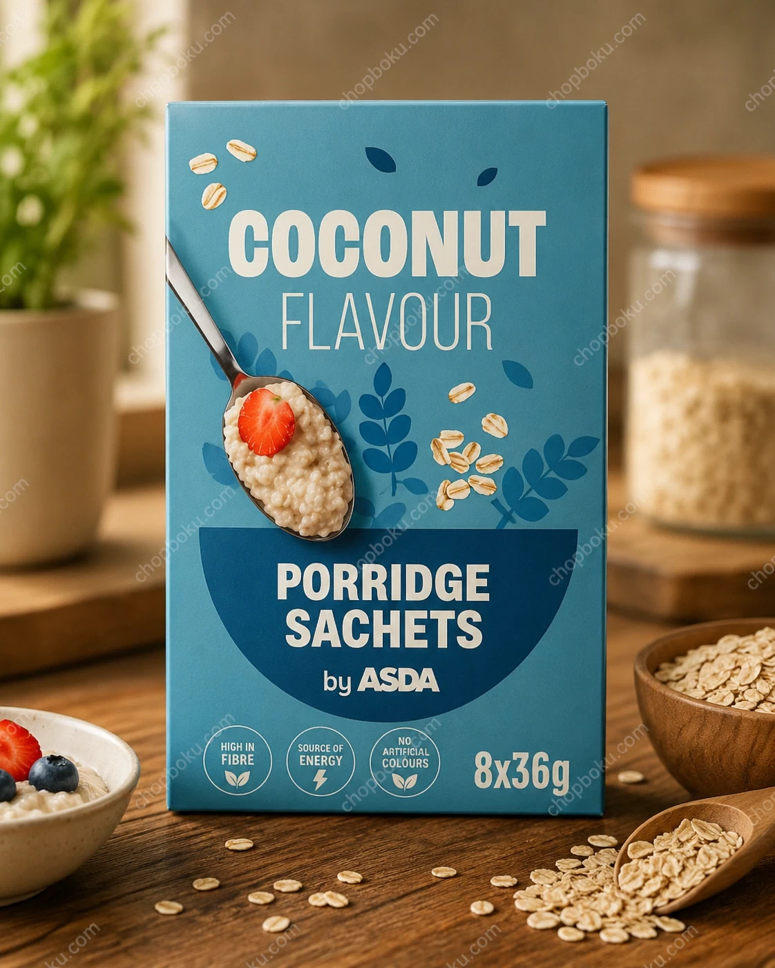 ASDA Coconut Flavour Porridge Sachets 8 x 36g (288g)