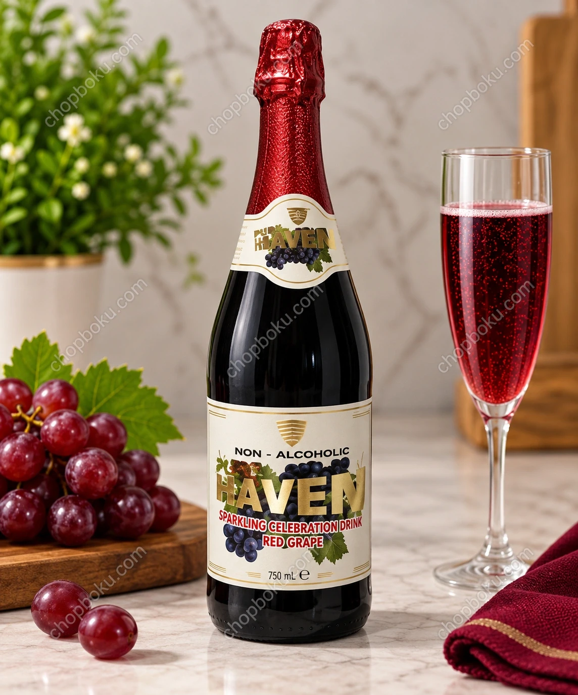 Pure Heaven Sparkling Health Drink Red Grape 75cl