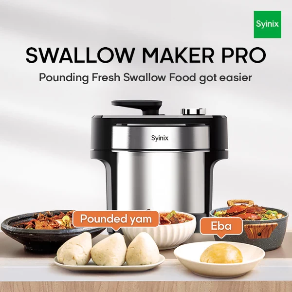 Syinix Pro Swallow Maker – Automatic Fufu & Eba Maker for Fast Nigerian Cooking