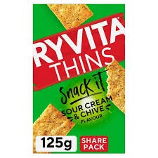 RYVITA THINS SOUR CREAM & CHIVE FLATBREAD