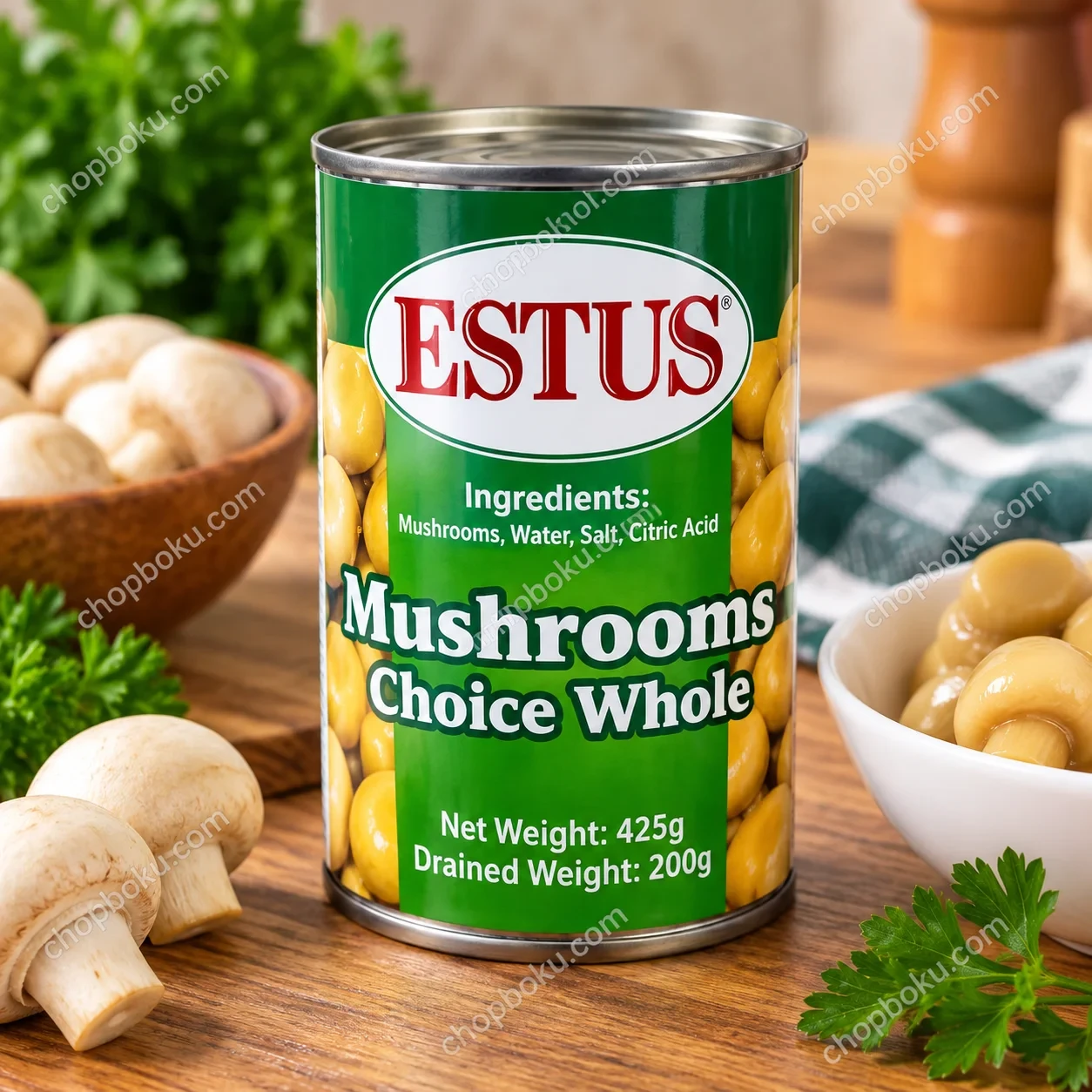 Estus Choice Whole Mushrooms 425g